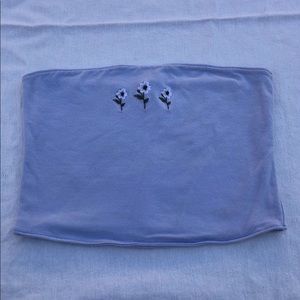 Hollister Blue Floral Tube Top